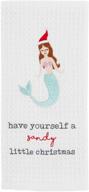вафельное полотенце mud pie mermaid логотип