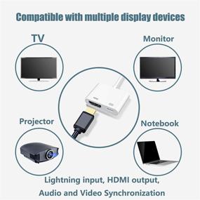 img 3 attached to 📱 Высококачественный сертифицированный проектор-конвертер Lightning для iPhone, 1080P: Раскройте потрясающую проекцию