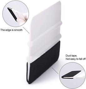 img 1 attached to 🚗 FOSHIO 4 Inch Felt Squeegee for Car Window Tint and Vinyl Installation - Medium Hardness Hand Tool for Car Wrap, Vinyl Wrapping, and Paste Application - White PP Scraper Included