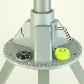 img 2 attached to 🔝 Улучшенный тринога для посуды: устойчивый, высотой 3 фута с встроенным уровнем и компасом.