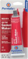 🔴 permatex 81160 high-temp red rtv silicone gasket: reliable 3 oz solution logo