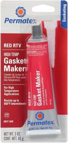img 3 attached to 🔴 Permatex 81160 High-Temp Red RTV Silicone Gasket: Reliable 3 oz Solution