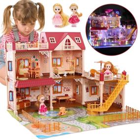 img 4 attached to 🏠 CUTE STONE Colorful Dreamhouse Dollhouse