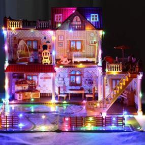 img 3 attached to 🏠 CUTE STONE Colorful Dreamhouse Dollhouse