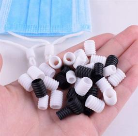 img 2 attached to Cord Locks Silicone Toggles for Drawstrings Elastic Rope - 100PCS (White and Black)