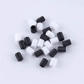 img 3 attached to Cord Locks Silicone Toggles for Drawstrings Elastic Rope - 100PCS (White and Black)