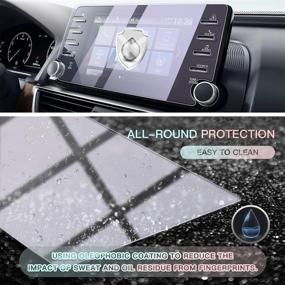 img 3 attached to 🚗 2021 Updated CDEFG Car Screen Protector for Honda Accord Sport EX EX-L Touring, Tempered Glass HD Scratch Resistance, 8-inch Anti Blue Light Center Control Navigation Touchscreen Protector (Fits 2018-2021)