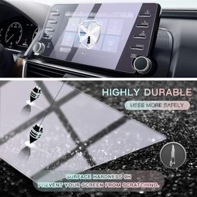 img 1 attached to 🚗 2021 Updated CDEFG Car Screen Protector for Honda Accord Sport EX EX-L Touring, Tempered Glass HD Scratch Resistance, 8-inch Anti Blue Light Center Control Navigation Touchscreen Protector (Fits 2018-2021)
