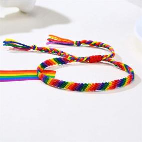 img 1 attached to 🌈 Браслет Nanafast Rainbow LGBT: Ручная работа, регулируемый косичка гордости для геев и лесбиянок - идеальные подарки в радужных гордости