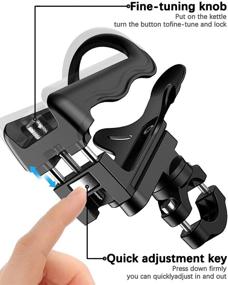 img 2 attached to iUKUS Adjustable Bike Water Bottle Holder - Upgraded Motorcycle Cup Holder for Bikes, Baby Strollers, ATVs, Wheelchairs, Boats (2.0-2.7inch)