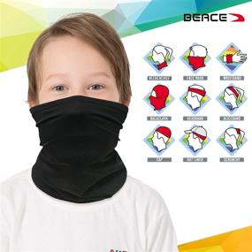 img 1 attached to Fun and Protective BEACE Kids Neck Gaiter Face Mask Bandanas for Boys, Girls, and Youth