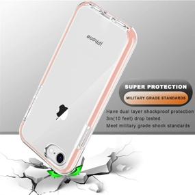 img 2 attached to Чехол COOLQO для iPhone 8/7/6S/6 с 2 защитными стеклами для экрана – полное покрытие корпуса, ударопрочный розовый чехол для телефона