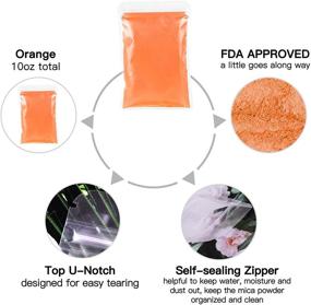 img 2 attached to 🎨 10oz Orange Premium Mica Powder for Epoxy Resin - DEWEL Pigment Powder with Glitter for Slime, Candle, Bath Bomb, Nail Art, Eyeshadow, Soap, Painting