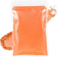 🎨 10oz orange premium mica powder for epoxy resin - dewel pigment powder with glitter for slime, candle, bath bomb, nail art, eyeshadow, soap, painting logo