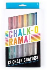 img 4 attached to 🎨 OOLY Чалк-О-Рама: Набор из 12 меловых карандашей для творческого веселья и обучения.