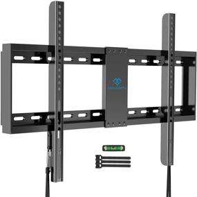 img 4 attached to 📺 PERLESMITH Fixed TV Wall Mount Bracket - Low Profile for 32-82 inch Flat Screen TVs - Fits 16”- 24” Wood Studs - VESA 600 x 400mm - Holds up to 132lbs - Black (PSLLK1)