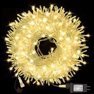 🌟 decute 500 led fairy string lights - extra-long 174ft, connectable, waterproof warm white christmas lights - 8 mode & timer twinkle light for bedroom wedding party christmas tree decoration - indoor/outdoor use logo