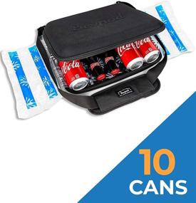 img 3 attached to BevPod Ultra Slim Cooler: Portable Iceless Mini Cooler for 10 Beer Cans - Leak-Proof 🍺 and Compact Cooler for Picnics, Hiking, Camping, Beach, Travel - Includes Shoulder Strap & Ice Sheet