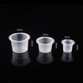 img 3 attached to LQ Tattoo Ink Cups: 100Pcs Medium Size Cups for Tattoo Ink, Needle, Machine, and Kit