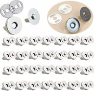 🧲 dztian 50 sets 14mm silver magnetic button clasp snaps ideal for sewing crafts, leather clothing, handbags, and purses - nickel washer included logo