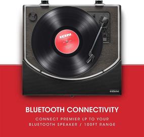 img 3 attached to ION Аудио Premier LP Беспроводной Bluetooth проигрыватель пластинок / виниловых пластинок - черный корпус с динамиками, USB преобразованием, выходами RCA и наушниками.