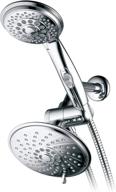 🚿 hotel spa - high pressure shower head with handheld spray - 6 inch showerhead, 4 inch handheld shower head - 2-in-1, 30-setting shower heads, 5-to-7 foot shower hose - showerspa in chrome logo