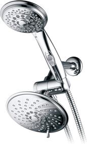 img 4 attached to 🚿 HOTEL SPA - High Pressure Shower Head with Handheld Spray - 6 Inch Showerhead, 4 Inch Handheld Shower Head - 2-in-1, 30-Setting Shower Heads, 5-to-7 Foot Shower Hose - Showerspa in Chrome