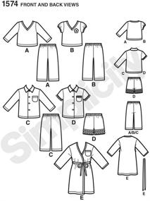 img 1 attached to Simplicity Toddlers Pajama Sewing Patterns