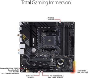 img 1 attached to 🎮 High-performance Gaming Motherboard: ASUS TUF Gaming B550M-PLUS (WiFi 6) AMD AM4 (3rd Gen Ryzen microATX) - PCIe 4.0, 2.5Gb LAN, HDMI 2.1, USB 3.2 Gen 2