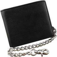 slick leather chain wallet biker: practical and stylish choice logo