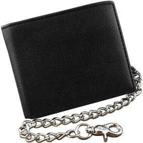 img 4 attached to Slick Leather Chain Wallet Biker: Practical and Stylish Choice