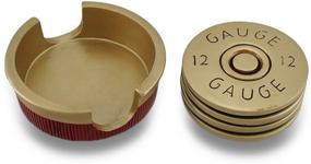 img 3 attached to 12 Gauge Shotgun Shell Coaster Set with Base - Four-Piece Collection