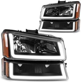 img 4 attached to Сборка фар DWVO, совместимая с Chevrolet Avalanche & Silverado 1500 2500 3500 2003-2006 годов / Chevrolet Silverado Classic 2007 года (LED DRL Amber)