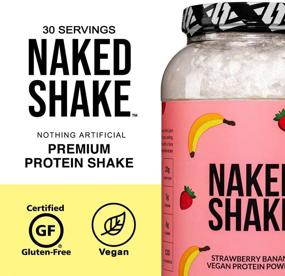 img 2 attached to Naked Shake – Vegan Protein Powder, Strawberry Banana – Flavored Plant Based Protein with MCT Oil - Gluten-Free, Soy-Free, Non-GMO & No Artificial Sweeteners – 30 Servings