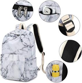 img 1 attached to Backpack Bookbag School Pencil Marble Backpacks and Kids' Backpacks