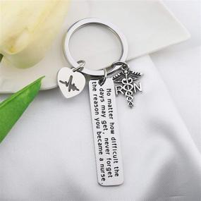 img 1 attached to 👩 FUSTMW Nurse Gift Keychain with RN Charm – Ideal Nursing Graduation Gift, Medical Jewelry, and Inspirational Gifts for Nurses