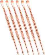 🔪 high-quality 6-piece stainless steel wax carving tool set - rose gold sculpting tools for wax art and more logo