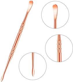 img 2 attached to 🔪 High-Quality 6-Piece Stainless Steel Wax Carving Tool Set - Rose Gold Sculpting Tools for Wax Art and More