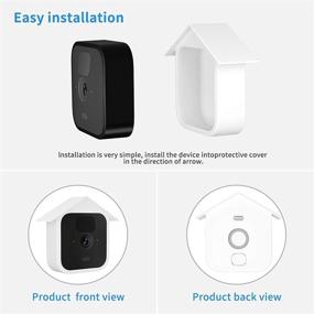 img 1 attached to 📸 Blink Outdoor Camera Cover: HOLACA Birdhouse Case for New Blink Outdoor Security Camera - Silicone Skin for Full Protection [2 Pack, White]