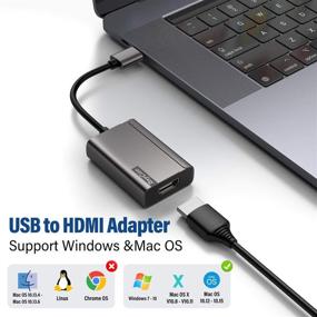 img 3 attached to 💻 USB to HDMI Adapter: Full HD 1080P Video Cable for Mac and Windows (Windows 10/8.1/8/7, Mac OS Compatible)