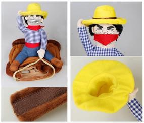 img 1 attached to 🤠 XS WORDERFUL Pet Costume - Cowboy Rider Style Dog Suit for Carrying Pet