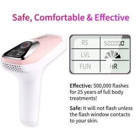 img 1 attached to 🌟 Veme 500000 Flashes Laser Hair Removal Device: Painless IPL Hair Remover for Women – Home Use on Face, Arm, Armpit, Bikini Line, Leg, Chest, and Back