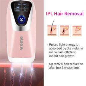 img 3 attached to 🌟 Veme 500000 Flashes Laser Hair Removal Device: Painless IPL Hair Remover for Women – Home Use on Face, Arm, Armpit, Bikini Line, Leg, Chest, and Back