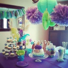 img 1 attached to 🧜 Under The Sea Mermaid Party Decorations - Purple Blue Mint Theme - Perfect for Baby Showers, Birthdays & Bridal Showers - Tissue Pom Poms, Mermaid Party Supplies & More!