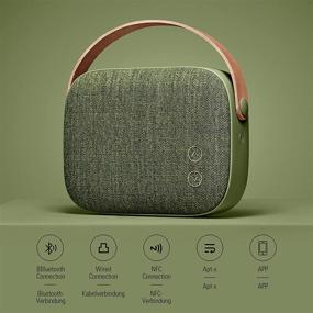 img 3 attached to 🔊 Vifa Helsinki Bluetooth-динамик - преносной мини-динамик Hi-Resolution (высокого разрешения) с ручкой-сумкой, стильный высокопроизводительный частный динамик в цвете Ивы