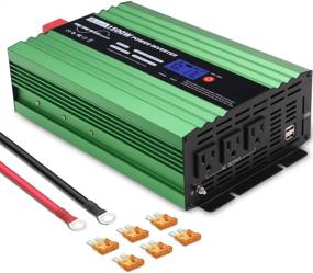 img 4 attached to 🔋 Beleeb Pure Sine Wave Inverter: 1500W DC 12V to AC 110V 120V with LCD Display - Ideal for Home RV Trucks Boats and Emergency Power