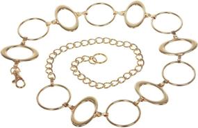 img 1 attached to Ladies Metal Circle Chain Silver Women's Accessories for Belts