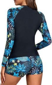 img 3 attached to Daci Sleeve Swimsuits Bathing Bright Women's Clothing for Swimsuits & Cover Ups