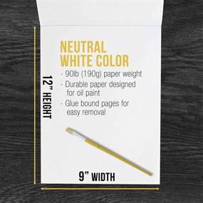 img 2 attached to 🎨 Pack of 2 U.S. Art Supply Premium Heavy-Weight Oil Painting Paper Pads, 9"x12", 90 Pound (190gsm), 15-Sheet Pads