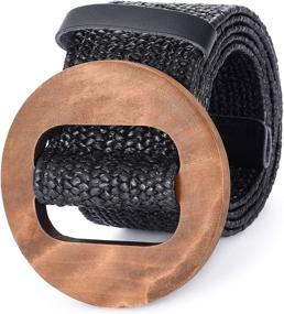 img 3 attached to Womens Elastic Tropical Stretch Buckle Women's Accessories in Belts